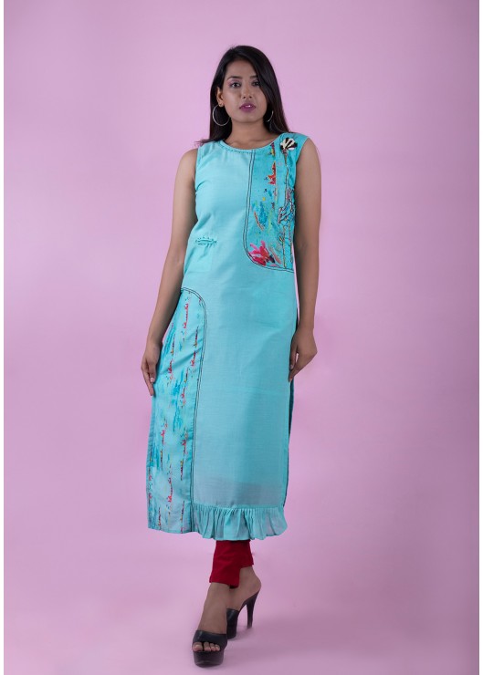  Ferozi straight casual Kurti